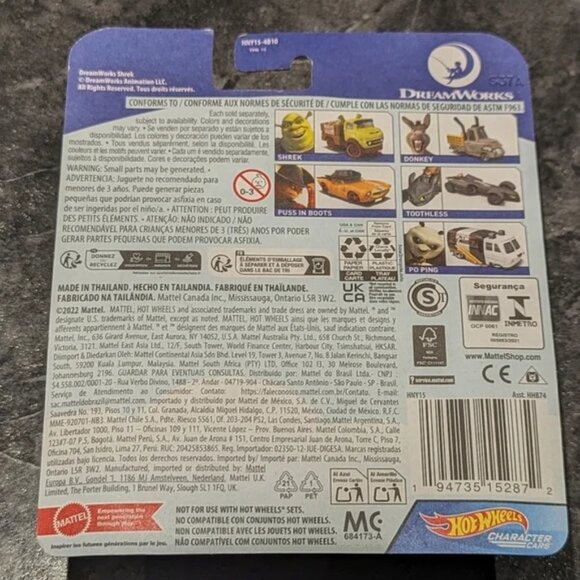 Hot Wheels DreamWorks Shrek Character car Brand New - Picture 8 of 10